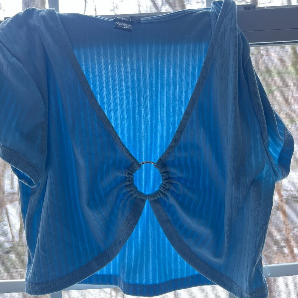 Baby blue y2k top